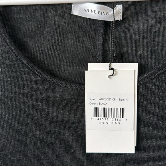 Anine Bing Black Linen Tank - Picture 2 of 4